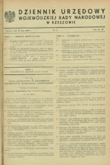 Dziennik Urzędowy Wojewódzkiej Rady Narodowej w Rzeszowie. 1953, nr 5 (30 maja)