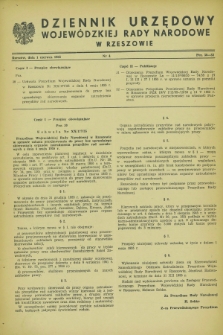 Dziennik Urzędowy Wojewódzkiej Rady Narodowej w Rzeszowie. 1955, nr 4 (1 czerwca)