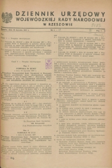 Dziennik Urzędowy Wojewódzkiej Rady Narodowej w Rzeszowie. 1957, nr 1 (31 stycznia)
