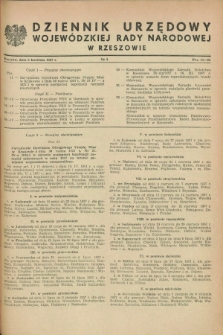 Dziennik Urzędowy Wojewódzkiej Rady Narodowej w Rzeszowie. 1957, nr 3 (6 kwietnia)