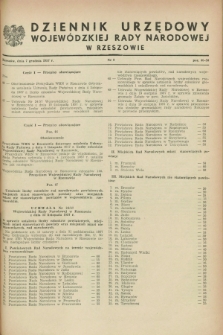 Dziennik Urzędowy Wojewódzkiej Rady Narodowej w Rzeszowie. 1957, nr 9 (7 grudnia)