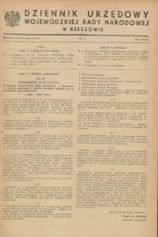 Dziennik Urzędowy Wojewódzkiej Rady Narodowej w Rzeszowie. 1958, nr 5 (31 maja)