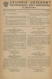 Dziennik Urzędowy Wojewódzkiej Rady Narodowej w Rzeszowie. 1958, nr 8 (30 sierpnia)