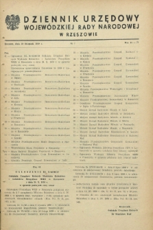 Dziennik Urzędowy Wojewódzkiej Rady Narodowej w Rzeszowie. 1959, nr 7 (20 listopada)