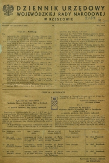 Dziennik Urzędowy Wojewódzkiej Rady Narodowej w Rzeszowie. 1960, nr 1 (20 stycznia)