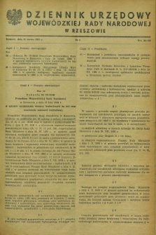 Dziennik Urzędowy Wojewódzkiej Rady Narodowej w Rzeszowie. 1960, nr 4 (31 marca)