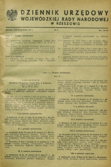 Dziennik Urzędowy Wojewódzkiej Rady Narodowej w Rzeszowie. 1961, nr 3 (21 kwietnia)