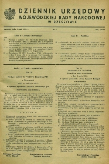 Dziennik Urzędowy Wojewódzkiej Rady Narodowej w Rzeszowie. 1961, nr 4 (4 maja)