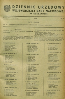 Dziennik Urzędowy Wojewódzkiej Rady Narodowej w Rzeszowie. 1961, nr 5 (5 maja)