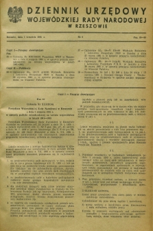 Dziennik Urzędowy Wojewódzkiej Rady Narodowej w Rzeszowie. 1961, nr 8 (1 września)