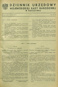 Dziennik Urzędowy Wojewódzkiej Rady Narodowej w Rzeszowie. 1961, nr 9 (11 września)