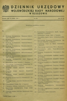 Dziennik Urzędowy Wojewódzkiej Rady Narodowej w Rzeszowie. 1961, nr 14 (30 grudnia)