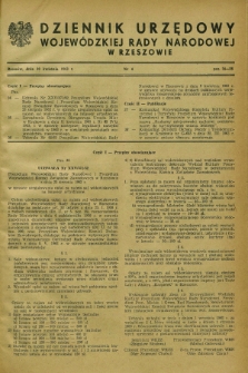 Dziennik Urzędowy Wojewódzkiej Rady Narodowej w Rzeszowie. 1963, nr 4 (30 kwietnia)