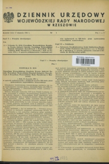 Dziennik Urzędowy Wojewódzkiej Rady Narodowej w Rzeszowie. 1964, nr 1 (17 stycznia)