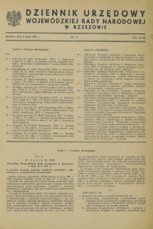 Dziennik Urzędowy Wojewódzkiej Rady Narodowej w Rzeszowie. 1965, nr 5 (5 maja)