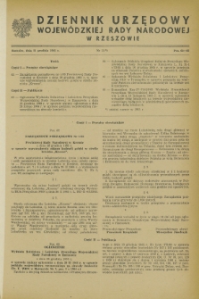 Dziennik Urzędowy Wojewódzkiej Rady Narodowej w Rzeszowie. 1965, nr 11 (31 grudnia)