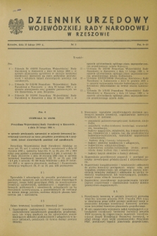 Dziennik Urzędowy Wojewódzkiej Rady Narodowej w Rzeszowie. 1966, nr 2 (15 lutego)