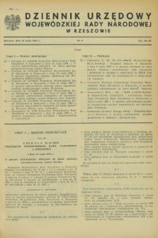 Dziennik Urzędowy Wojewódzkiej Rady Narodowej w Rzeszowie. 1966, nr 6 (30 maja)