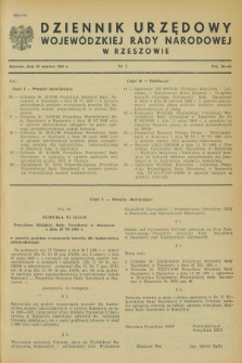 Dziennik Urzędowy Wojewódzkiej Rady Narodowej w Rzeszowie. 1966, nr 7 (30 czerwca)