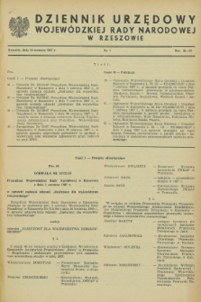 Dziennik Urzędowy Wojewódzkiej Rady Narodowej w Rzeszowie. 1967, nr 7 (30 czerwca)