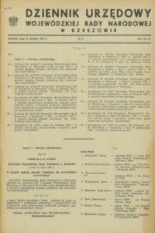 Dziennik Urzędowy Wojewódzkiej Rady Narodowej w Rzeszowie. 1967, nr 9 (31 sierpnia)