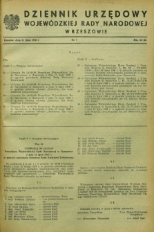 Dziennik Urzędowy Wojewódzkiej Rady Narodowej w Rzeszowie. 1968, nr 7 (31 lipca)