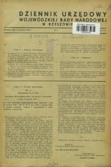 Dziennik Urzędowy Wojewódzkiej Rady Narodowej w Rzeszowie. 1970, nr 1 (31 stycznia)