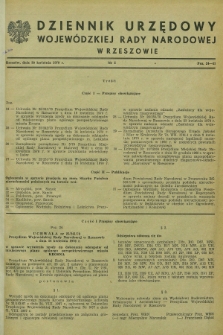 Dziennik Urzędowy Wojewódzkiej Rady Narodowej w Rzeszowie. 1970, nr 5 (30 kwietnia)