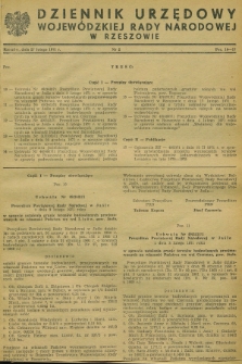 Dziennik Urzędowy Wojewódzkiej Rady Narodowej w Rzeszowie. 1971, nr 2 (27 lutego)