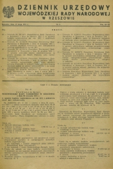 Dziennik Urzędowy Wojewódzkiej Rady Narodowej w Rzeszowie. 1971, nr 5 (15 maja)