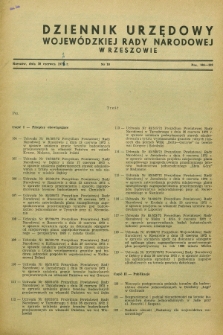 Dziennik Urzędowy Wojewódzkiej Rady Narodowej w Rzeszowie. 1972, nr 10 (30 czerwca)