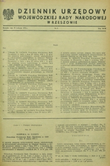 Dziennik Urzędowy Wojewódzkiej Rady Narodowej w Rzeszowie. 1973, nr 5 (30 kwietnia)