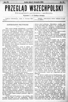 Przegląd Wszechpolski : dwutygodnik polityczny i społeczny. 1898, nr 21