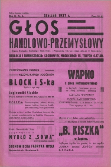Głos Handlowo - Przemysłowy : organ Związku Drobnego Kupiectwa i Przemysłu Chrześcijańskiego w Sosnowcu. R.2, nr 4 (styczeń 1937)