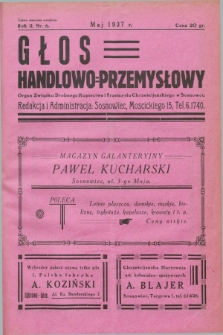 Głos Handlowo - Przemysłowy : organ Związku Drobnego Kupiectwa i Przemysłu Chrześcijańskiego w Sosnowcu. R.2, nr 6 (maj 1937)