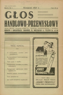 Głos Handlowo - Przemysłowy : organ Związku Drobnego Kupiectwa i Przemysłu Chrześcijańskiego w Sosnowcu. R.2, nr 7 (sierpień 1937)