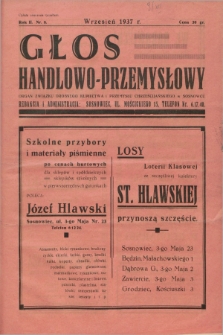 Głos Handlowo - Przemysłowy : organ Związku Drobnego Kupiectwa i Przemysłu Chrześcijańskiego w Sosnowcu. R.2, nr 8 (wrzesień 1937)