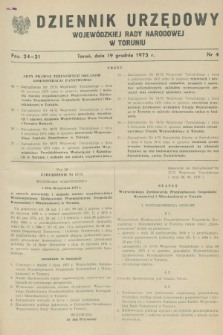 Dziennik Urzędowy Wojewódzkiej Rady Narodowej w Toruniu. 1975, nr 4 (19 grudnia)