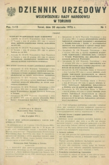 Dziennik Urzędowy Wojewódzkiej Rady Narodowej w Toruniu. 1976, nr 1 (30 stycznia)