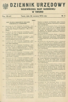 Dziennik Urzędowy Wojewódzkiej Rady Narodowej w Toruniu. 1976, nr 5 (26 czerwca)