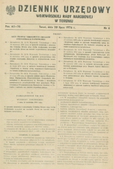 Dziennik Urzędowy Wojewódzkiej Rady Narodowej w Toruniu. 1976, nr 6 (20 lipca)