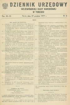 Dziennik Urzędowy Wojewódzkiej Rady Narodowej w Toruniu. 1977, nr 6 (29 grudnia)