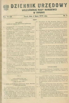 Dziennik Urzędowy Wojewódzkiej Rady Narodowej w Toruniu. 1979, nr 3 (3 lipca)