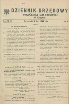 Dziennik Urzędowy Wojewódzkiej Rady Narodowej w Toruniu. 1980, nr 3 (16 lipca)