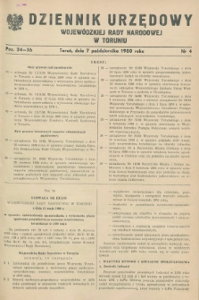 Dziennik Urzędowy Wojewódzkiej Rady Narodowej w Toruniu. 1980, nr 4 (7 października)