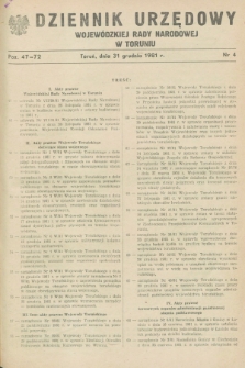 Dziennik Urzędowy Wojewódzkiej Rady Narodowej w Toruniu. 1981, nr 4 (31 grudnia)