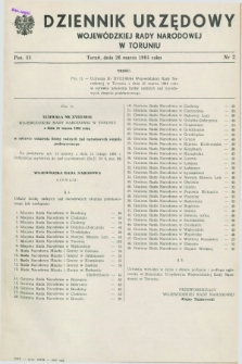 Dziennik Urzędowy Wojewódzkiej Rady Narodowej w Toruniu. 1984, nr 2 (26 marca)