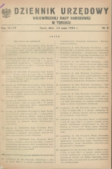 Dziennik Urzędowy Wojewódzkiej Rady Narodowej w Toruniu. 1984, nr 3 (23 maja)