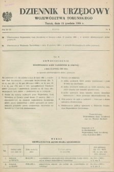 Dziennik Urzędowy Województwa Toruńskiego. 1984, nr 4 (13 grudnia)