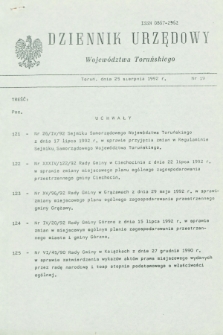 Dziennik Urzędowy Województwa Toruńskiego. 1992, nr 19 (25 sierpnia)
